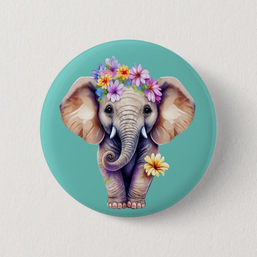 Kleiner Elefant Button (Vorderseite)