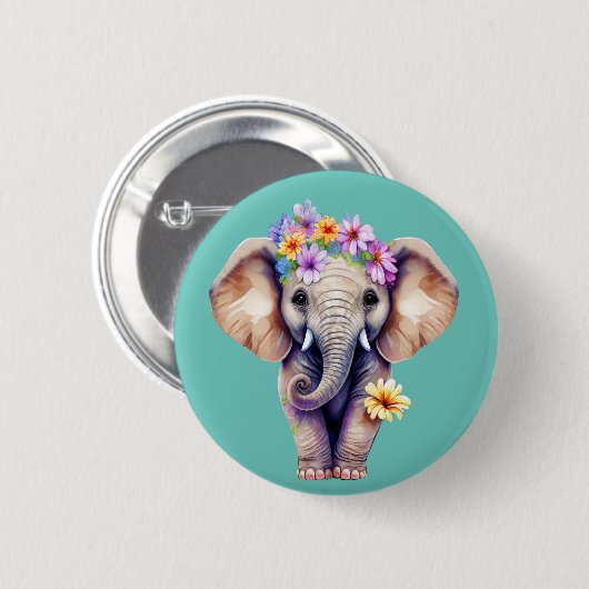 Kleiner Elefant Button (Vorne & Hinten)