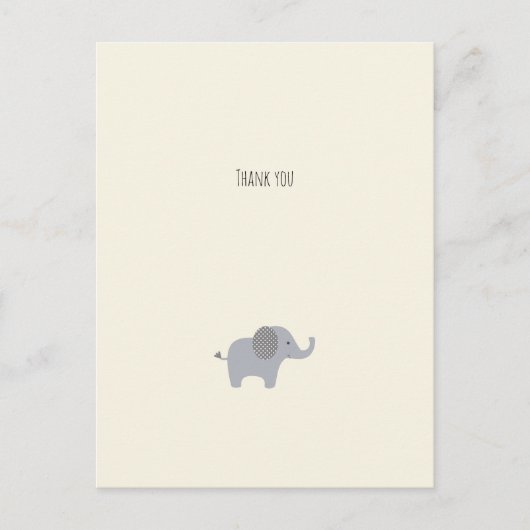 Kleiner Elefant Dankeschön-Karte Postkarte (Vorderseite)