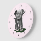 Kleiner Elefant Große Wanduhr (Winkel)