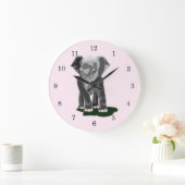 Kleiner Elefant Große Wanduhr (Zuhause)