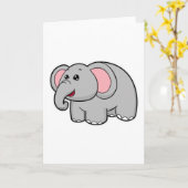 Kleiner Elefant Karte (Gelbe Blume)