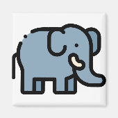 Kleiner Elefant Magnet (Vorne)