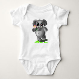 Kleiner Elefant mit Blume Baby Bodysuit Baby Strampler