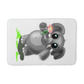 Kleiner Elefant mit Blume Badematte - Ihre Farben (Vorderseite)