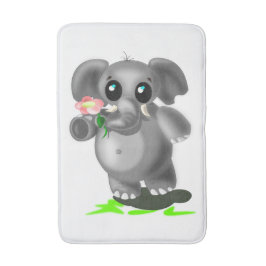 Kleiner Elefant mit Blume Badematte - Ihre Farben