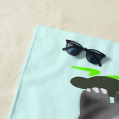 Kleiner Elefant mit Blume Beach Handtuch Liebe (Beispiel)