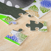 Kleiner Elefant mit Blume Jigsaw Puzzle Geschenk (Seite)