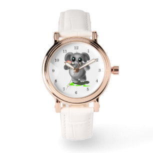 Kleiner Elefant mit Blumen-Uhr-Geschenk Armbanduhr