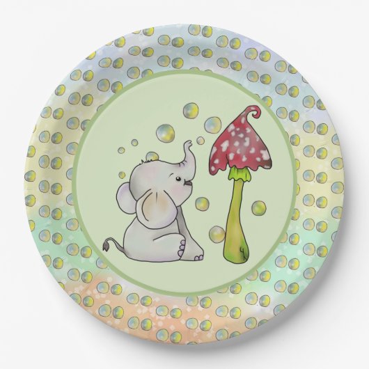 kleiner Elefant  pappteller (Vorderseite)