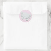 Kleiner Elefant {Pink} | Aufkleber (Tasche)