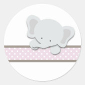 Kleiner Elefant {Pink} | Aufkleber (Vorderseite)