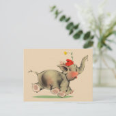 Kleiner Elefant Postkarte (Stehend Vorderseite)