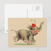 Kleiner Elefant Postkarte (Vorne/Hinten)
