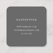 Kleiner Elefant Quadratische Visitenkarte (Rückseite)