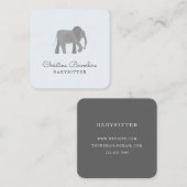 Kleiner Elefant Quadratische Visitenkarte (Vorne/Hinten)