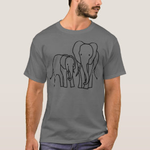 Kleiner Elefant und großer Elefant für Kinder Kont T-Shirt