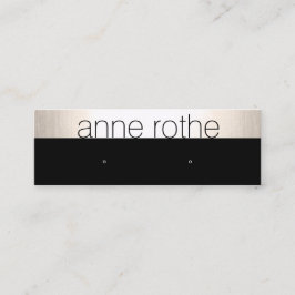 Kleiner eleganter Schwarzer Ohrring-Anzeiger Mini Visitenkarte