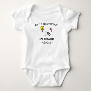 Kleiner Elektriker an Bord Elektronik-Techniker Baby Strampler