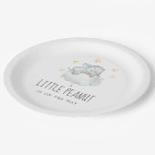 Kleiner Elephant Boy Little Peanut Babydusche Pappteller (Schrägansicht)