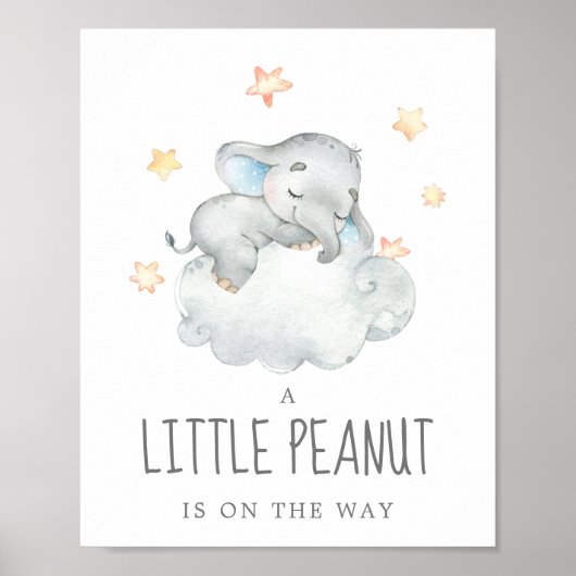 Kleiner Elephant Boy Little Peanut Babydusche Poster (Vorne)