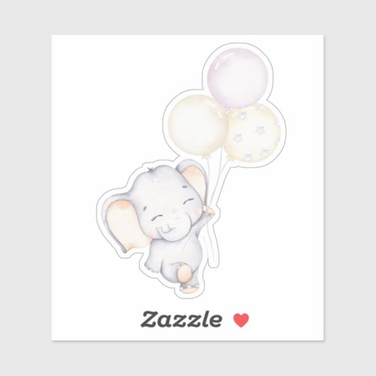 Kleiner Elephant-Süße Tier-Sticker Aufkleber (Blatt)