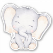 Kleiner Elephant-Süße Tier-Sticker Aufkleber (Vorderseite)