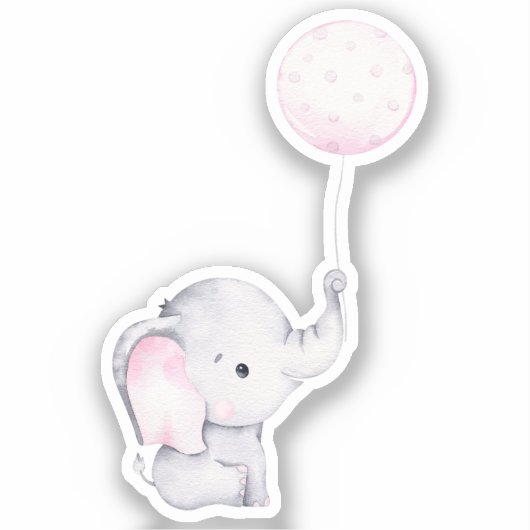 Kleiner Elephant-Süße Tier-Sticker Aufkleber (Vorderseite)