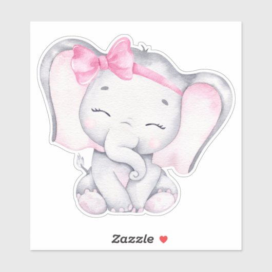 Kleiner Elephant-Süße Tier-Sticker Aufkleber (Blatt)