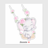 Kleiner Elephant-Süße Tier-Sticker Aufkleber (Blatt)