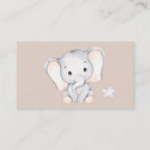 Kleiner Elephant Watercolor-Windelknipel Begleitkarte (Rückseite)