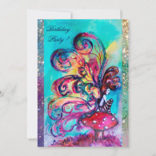 KLEINER ELF DER PILZE ,rosa gelb blau funkeln Ankündigung