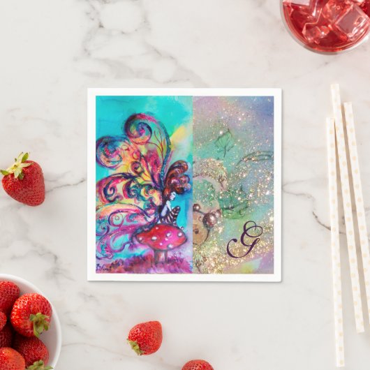 KLEINER ELF DES MUSHROOMMONOGRAMM SERVIETTE (Beispiel)