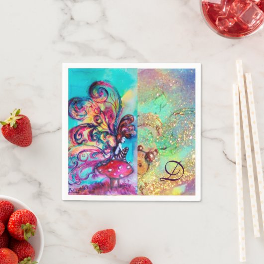 KLEINER ELF DES MUSHROOMMONOGRAMM SERVIETTE (Beispiel)