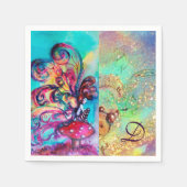 KLEINER ELF DES MUSHROOMMONOGRAMM SERVIETTE (Vorderseite)