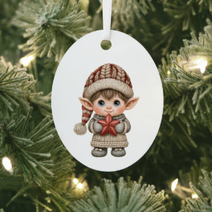 Kleiner Elf-Junge Ornament Aus Metall