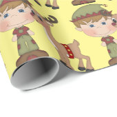 Kleiner Elf-Junge, WeihnachtsPackpapier Geschenkpapier (Rolleneckpunkt)