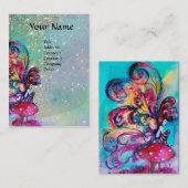 Kleiner Elf Pilze, Aquamarin Visitenkarte (Vorne/Hinten)