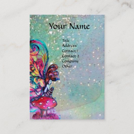 Kleiner Elf Pilze, Aquamarin Visitenkarte (Vorderseite)