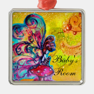 KLEINER ELF VON MUSHÖMMEN TÜR HANGER SILBERNES ORNAMENT