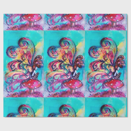 Kleiner Elf von Pilzen Geschenkpapier (Flach)