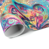 Kleiner Elf von Pilzen - MAGIC BUTTERFLY PFLANZE Geschenkpapier (Rolleneckpunkt)