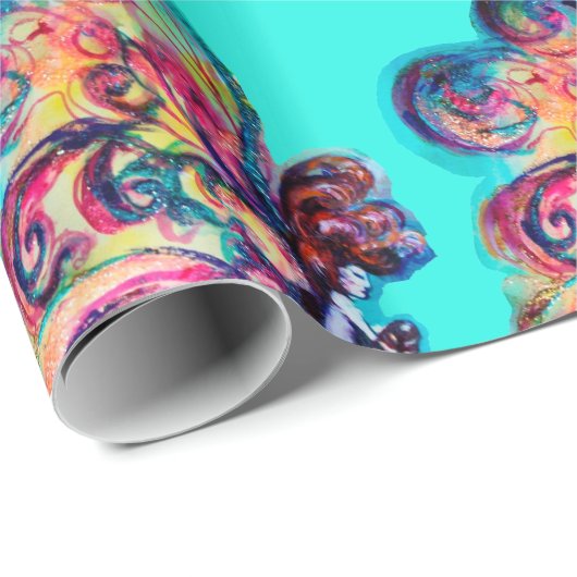 Kleiner Elf von Pilzen - MAGIC BUTTERFLY PFLANZE Geschenkpapier (Rolleneckpunkt)