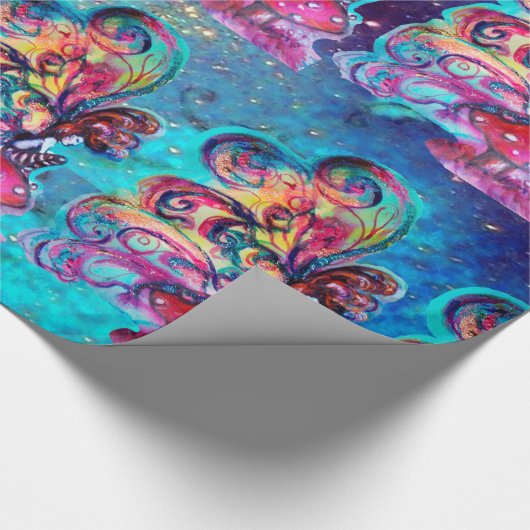 Kleiner Elf von Pilzen - MAGIC BUTTERFLY PFLANZE Geschenkpapier (Ecke)