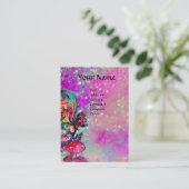 Kleiner Elf von Pilzen, Violett, Lila Visitenkarte (Stehend Vorderseite)