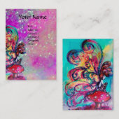 Kleiner Elf von Pilzen, Violett, Lila Visitenkarte (Vorne/Hinten)