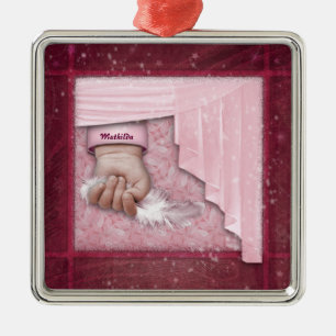 Kleiner Engel (anpassbar) Silbernes Ornament