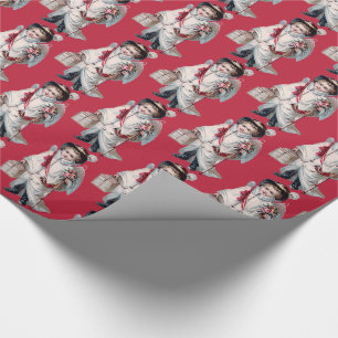 Kleiner Engel-Junge Weihnachten Vintage Geschenkpapier