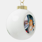 Kleiner Engel Keramik Kugel-Ornament (Links)