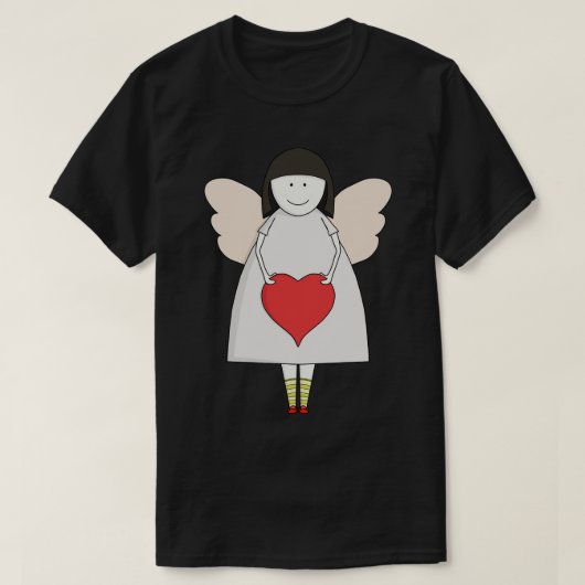 Kleiner Engel mit Herz T-Shirt (Design vorne)